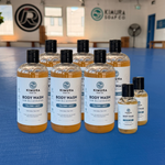 12 Month Supply of Kimura Soap Co. Tea Tree + Mint body wash, six 16 oz bottles and two 3 oz travel bottles