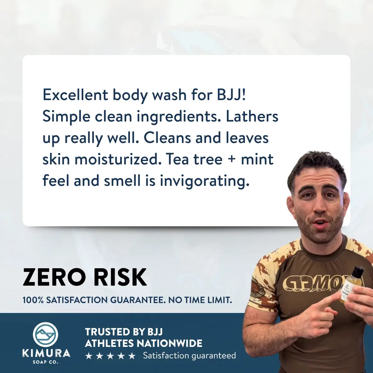 body wash for BJJ athletes, with the Kimura Soap Co.