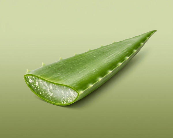 Sliced aloe vera leaf