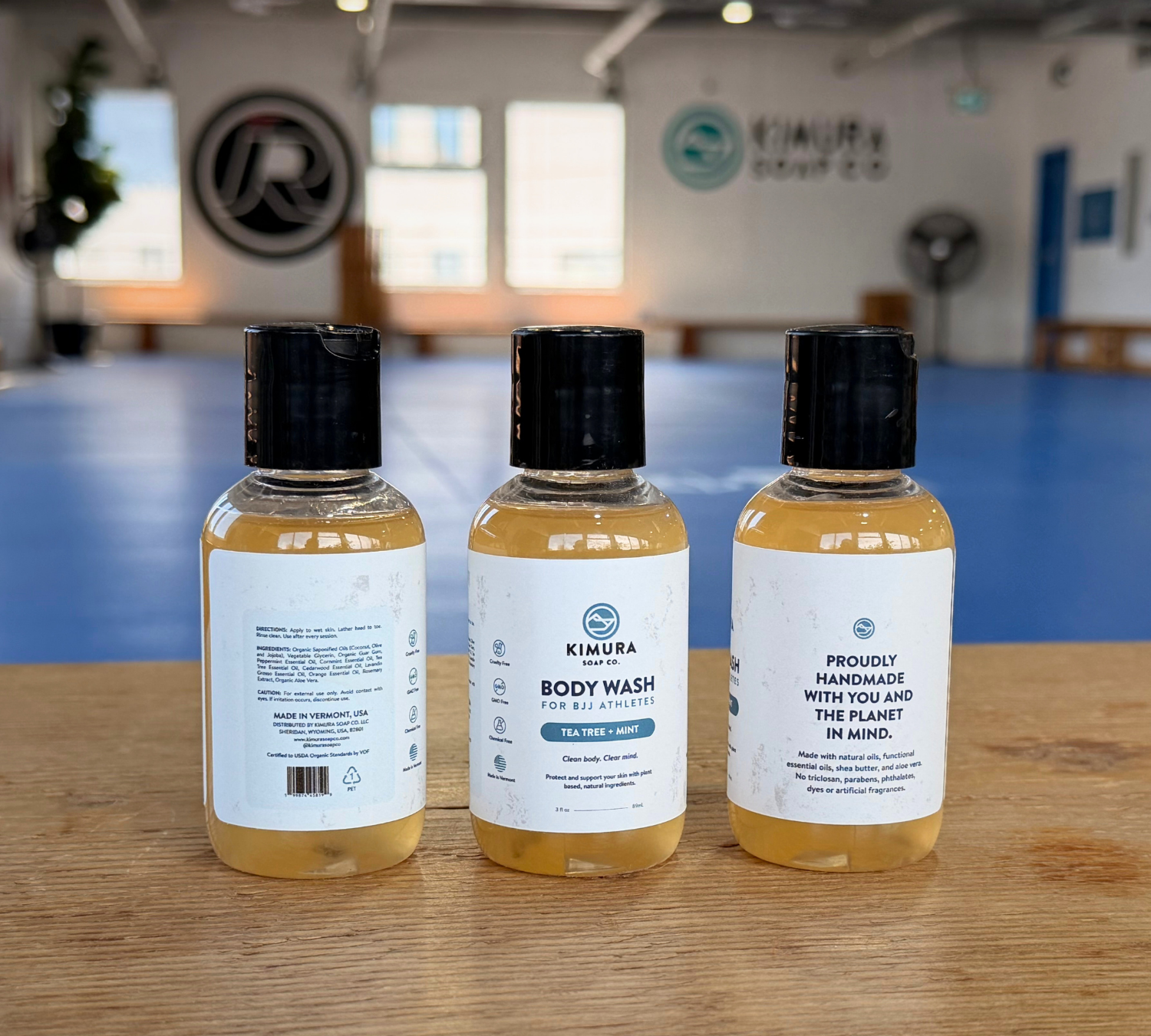 Three bottles of Kimura Body Wash