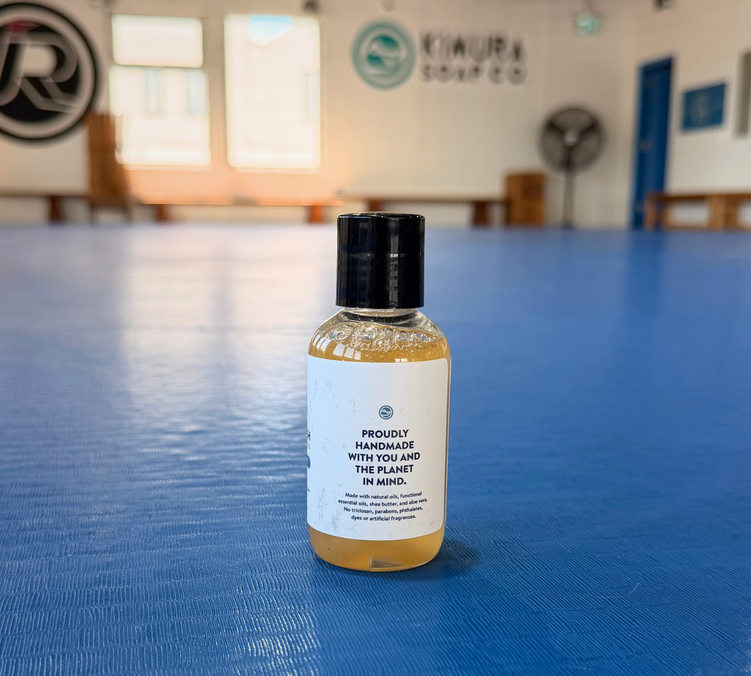Small bottle of Kimura Soap body wash