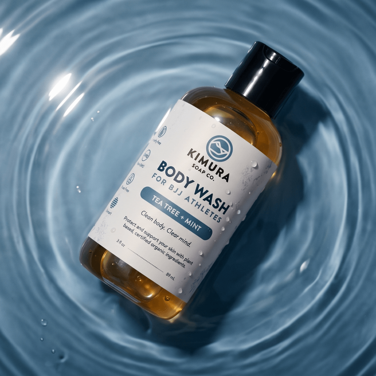 Kimura Body Wash bottle floating